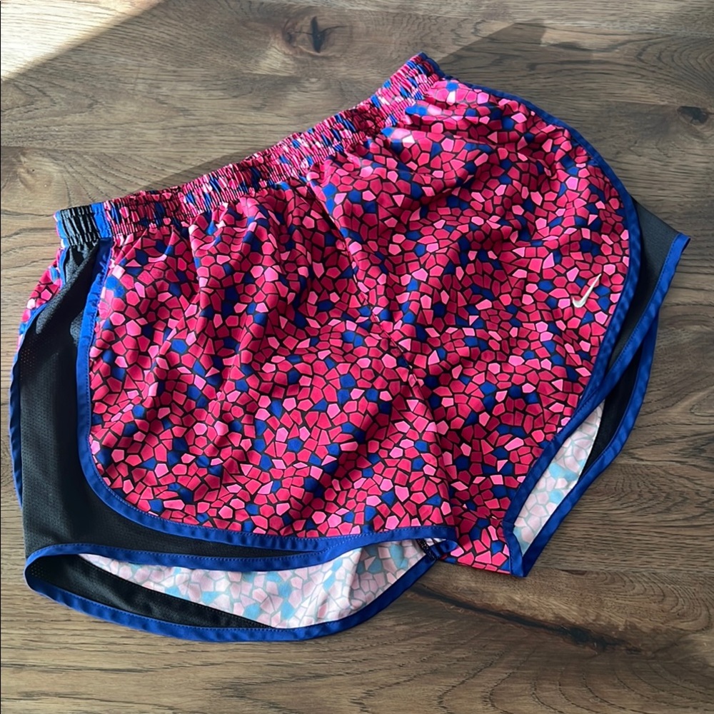 Nike Women’s Pink and Blue Running shorts Medium